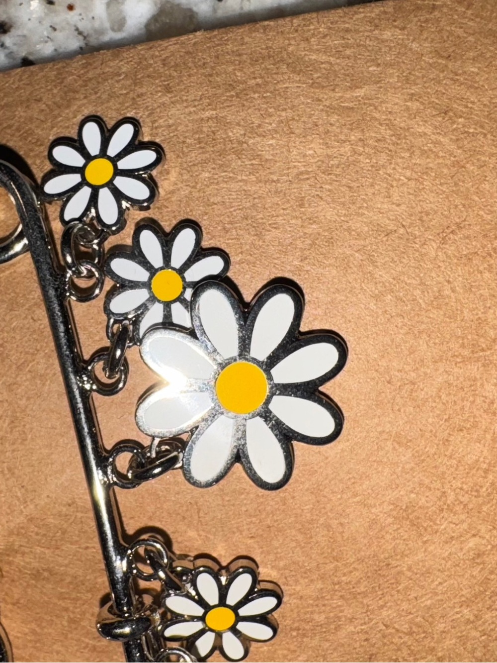 Coach Cascading Daisy Charm Keychain Rare - Picture 4 of 4